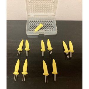 Vintage Corn On The Cob Holders Set Of 5 Yellow Corn
